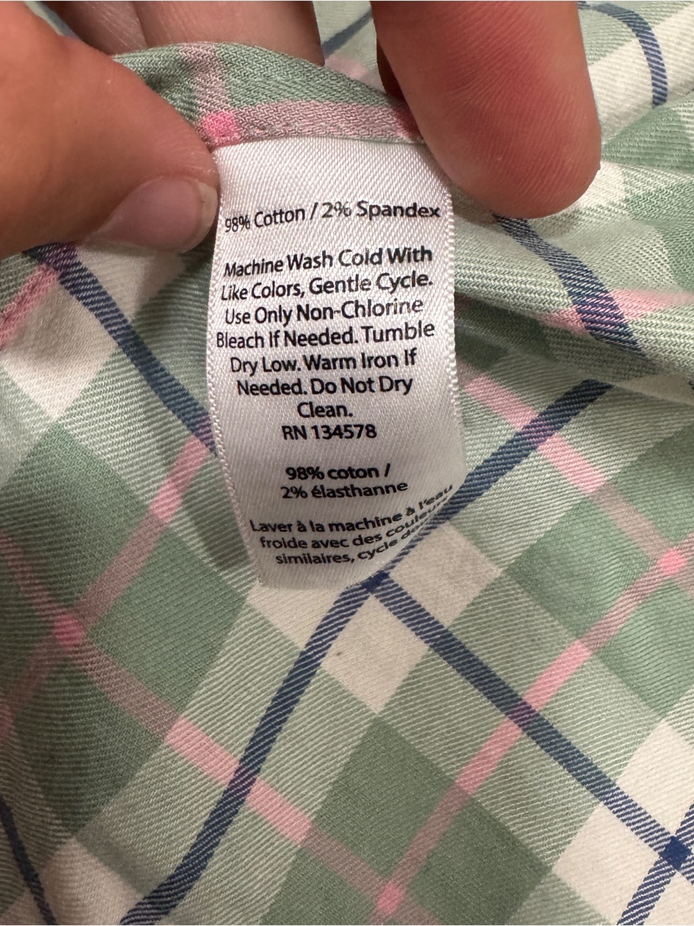 Vineyard Vines Mint Green and White Plaid Button-Down Shirt - Picture 4 of 5